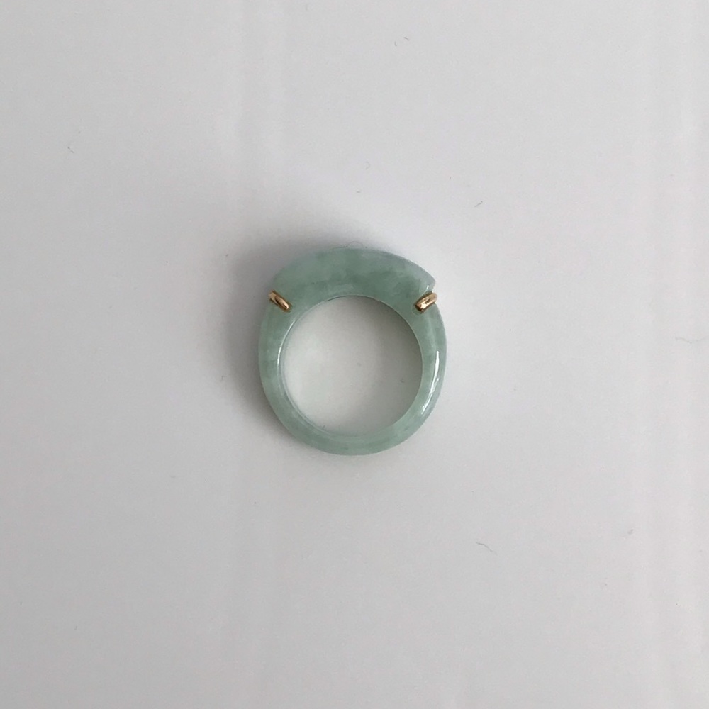 Jade and 14k Gold Ring
